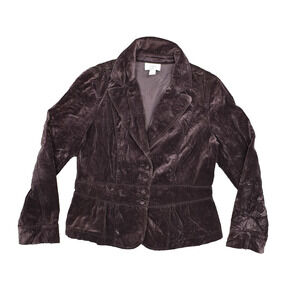 LOFT Women's Size 10P Button Cardigan Sweater Brown Long Sleeve Cotton